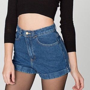 American Apparel High Waisted Cuff Shorts
